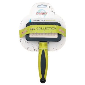 برس مستطیلی دندانه فلزی مدل Slicker and Brush with Gel Grip